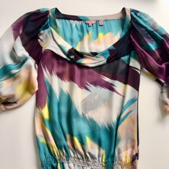 Ted Baker multicolored silk blouse size xs - Picture 6 of 12